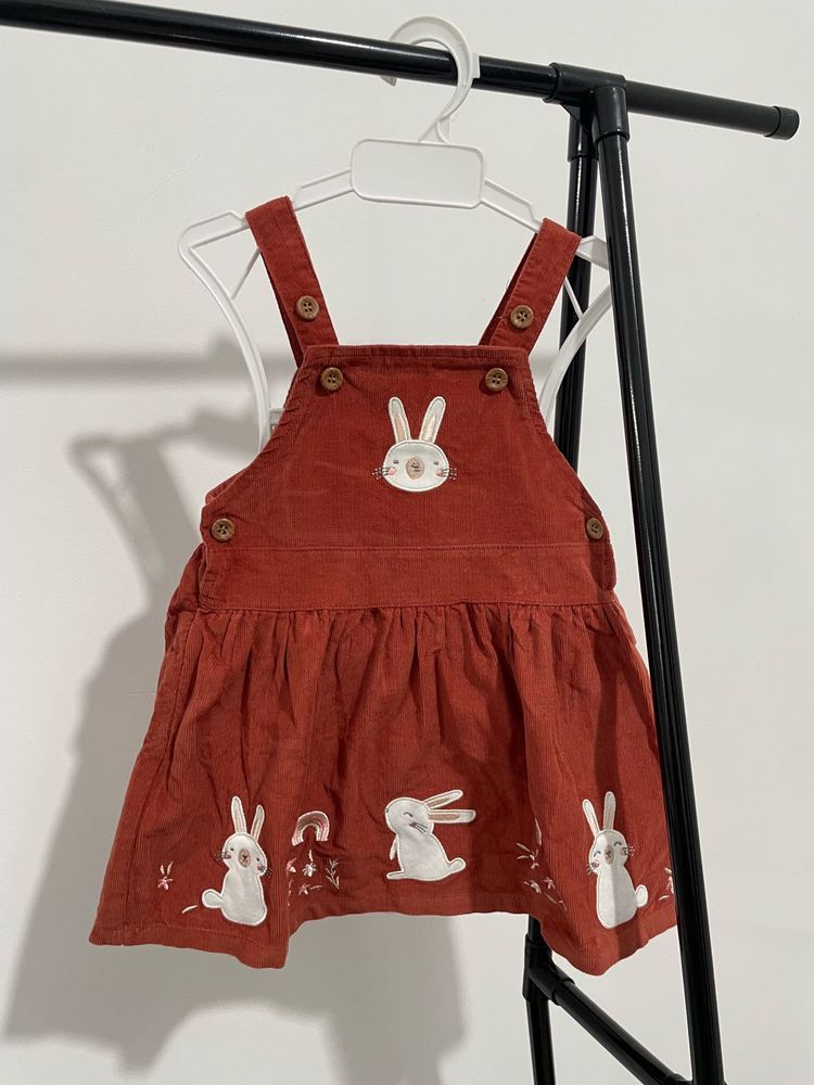 Australian Corduroy Bunny Dungaree/ Pinafore
