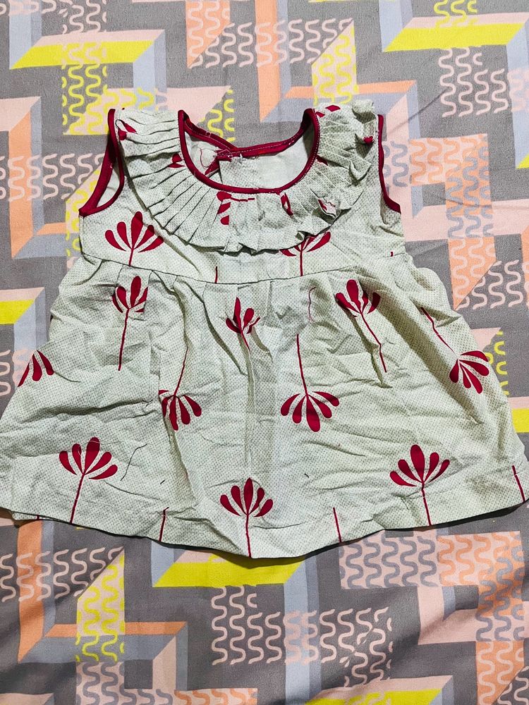 Set Of 2 Hand Made Frocks With Caps