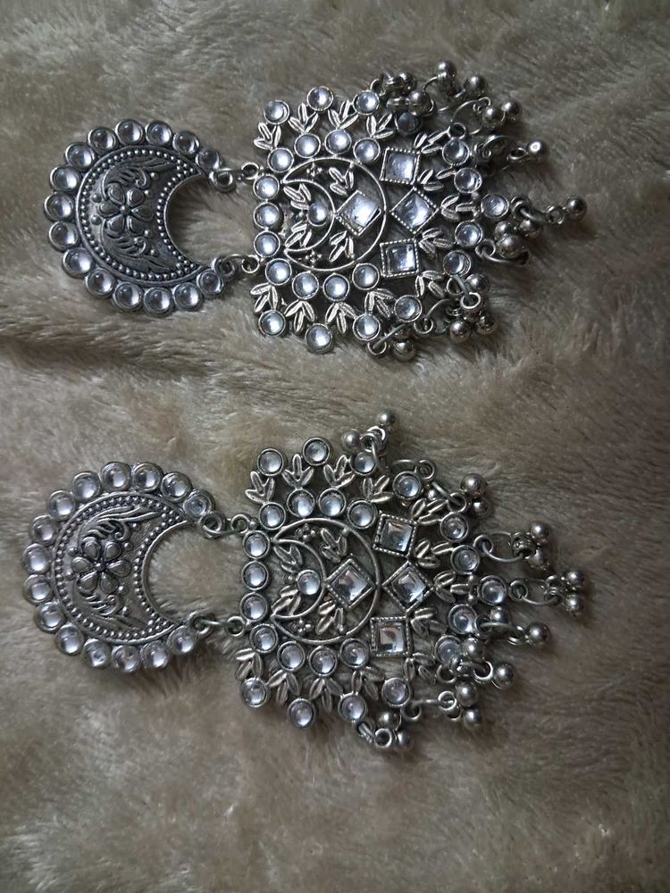 Oxidized Silver Earrings( From kashmir)