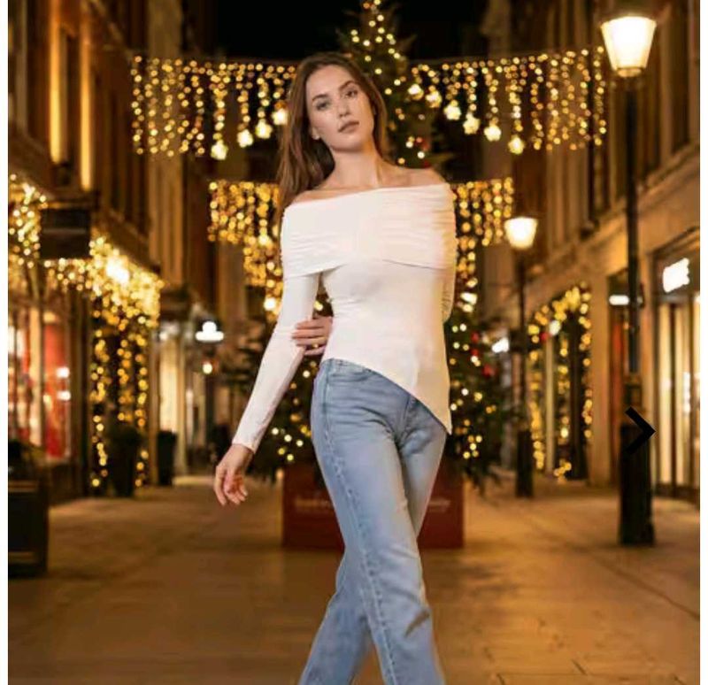 Off-Shoulder Long Sleeve Top