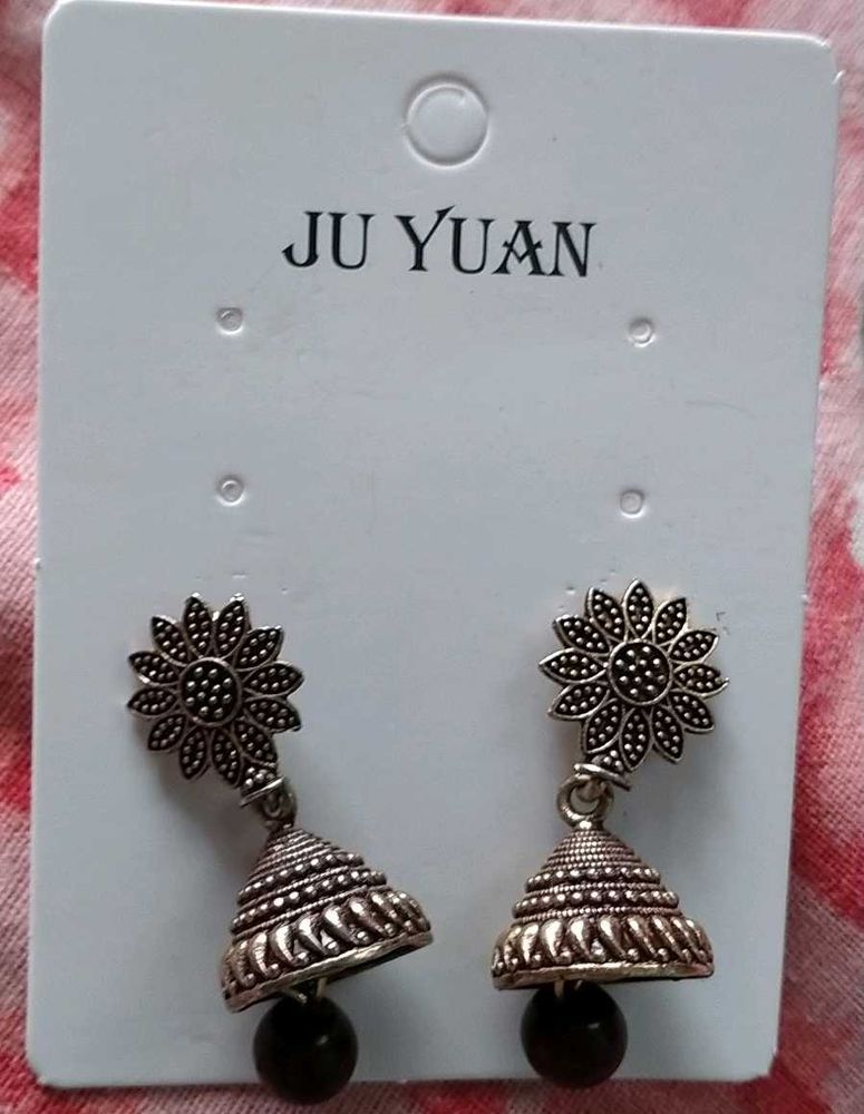 Flower Jhumka Earrings