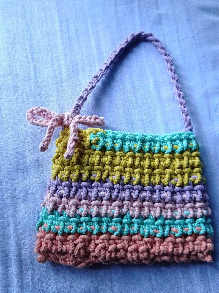 Crocheted Pastel Handbag