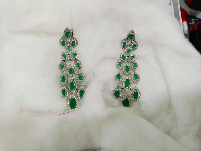 Elegant Emerald Drop Earrings