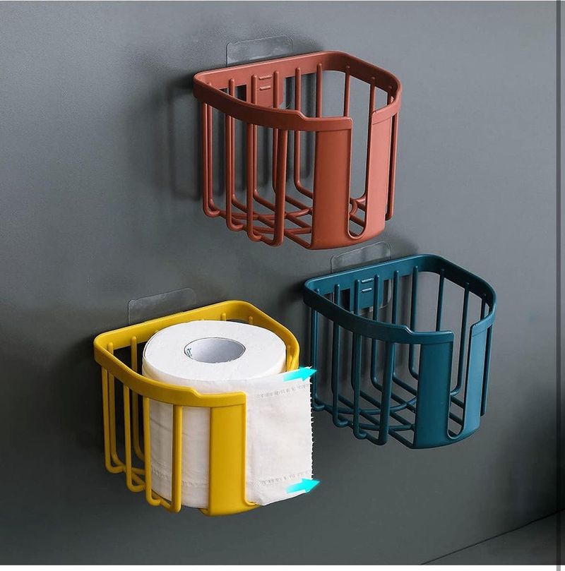 No drill Toilet Roll Holder (Maroon)