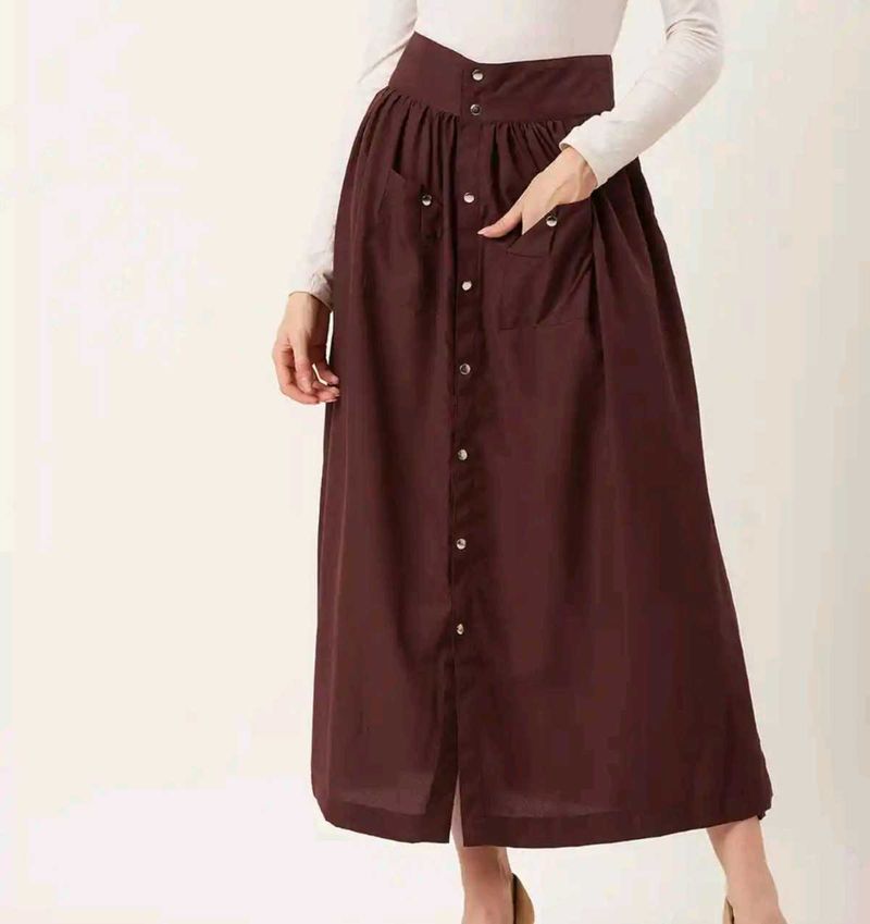 A Solid MAXI Puff Skirt