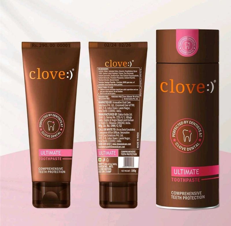 Clove Ultimate Toothpaste Pack Of2