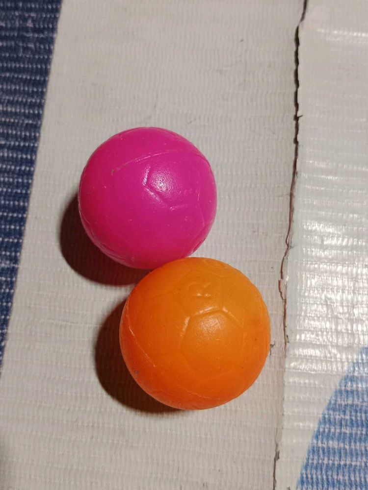 Two Colorful Toy Balls