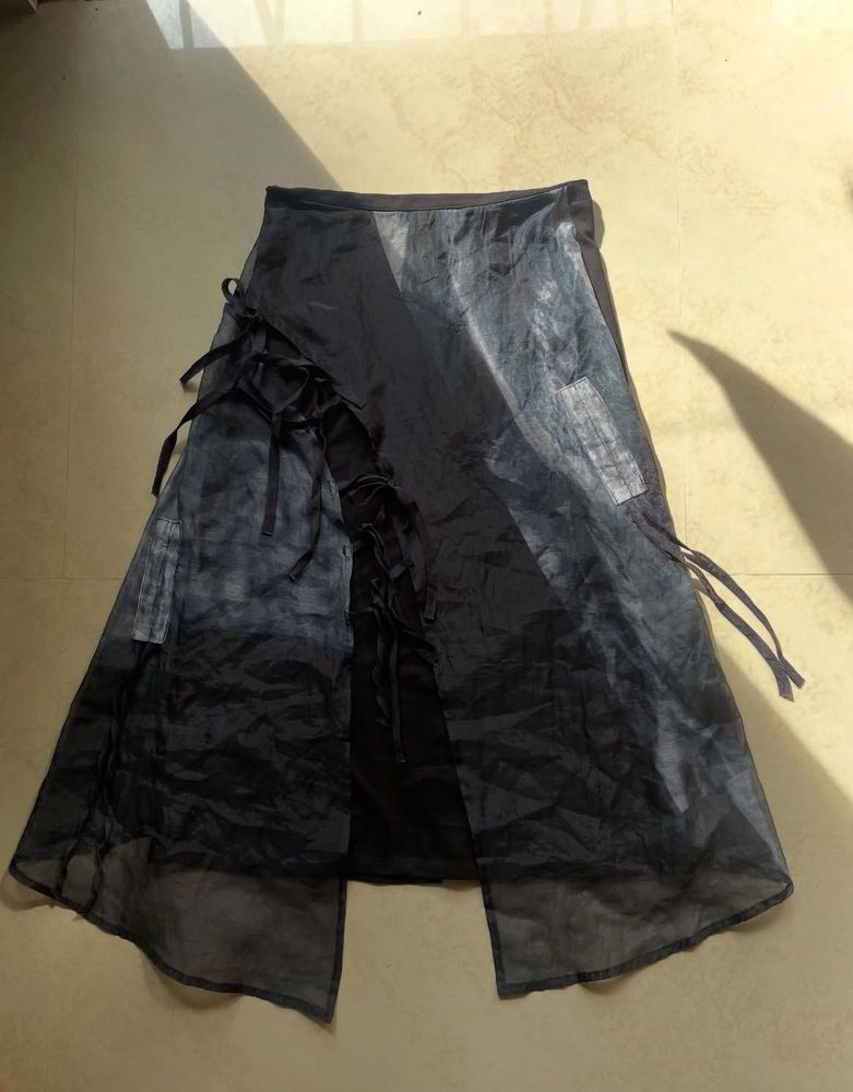 Black Lace-Up Gothic / Lolita Detail Skirt