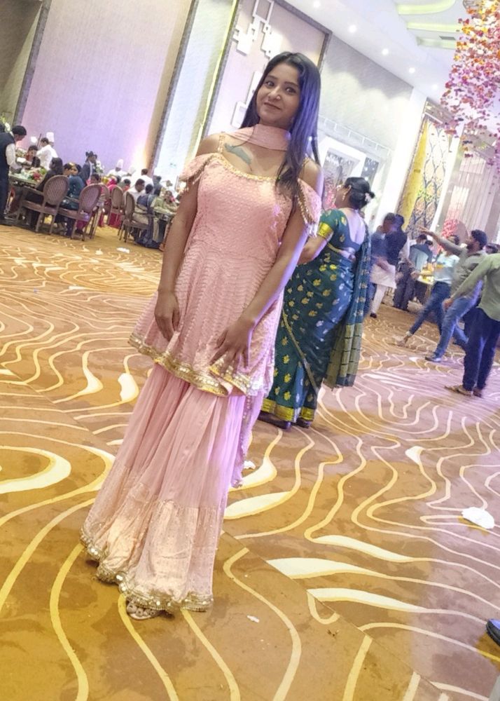 Pink Sharara set