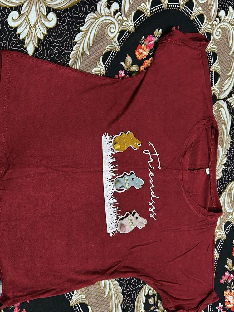 Burgundy Friends T-Shirt