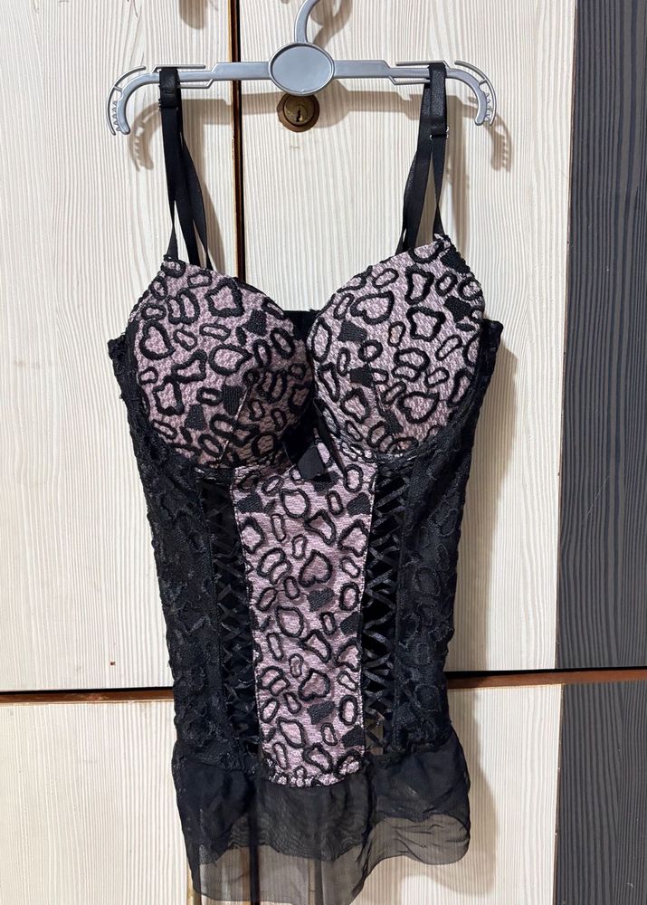 Leopard Print Corset Top