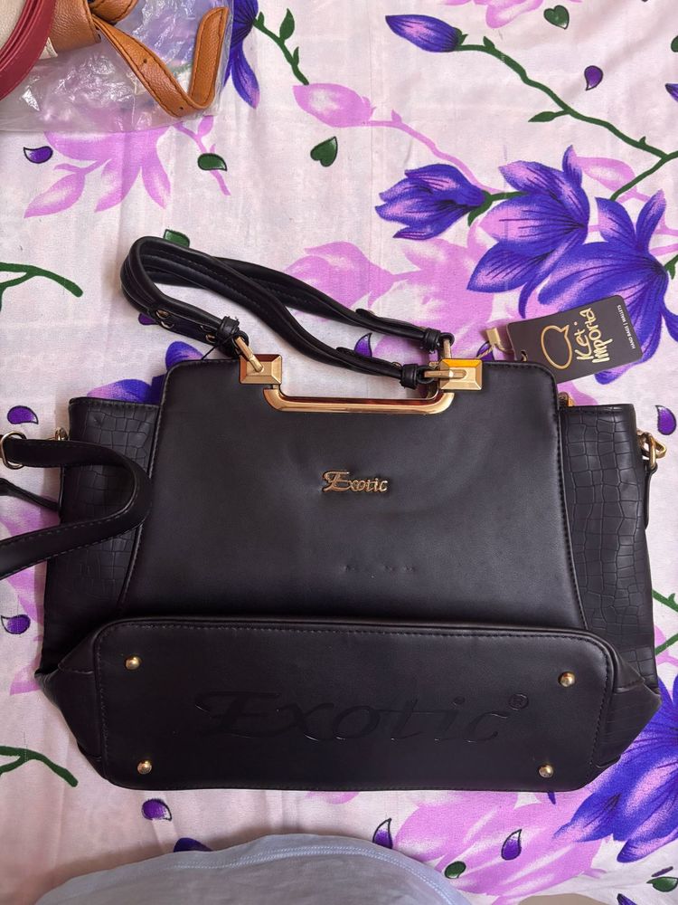 Exotic Black Handbag - Like New!