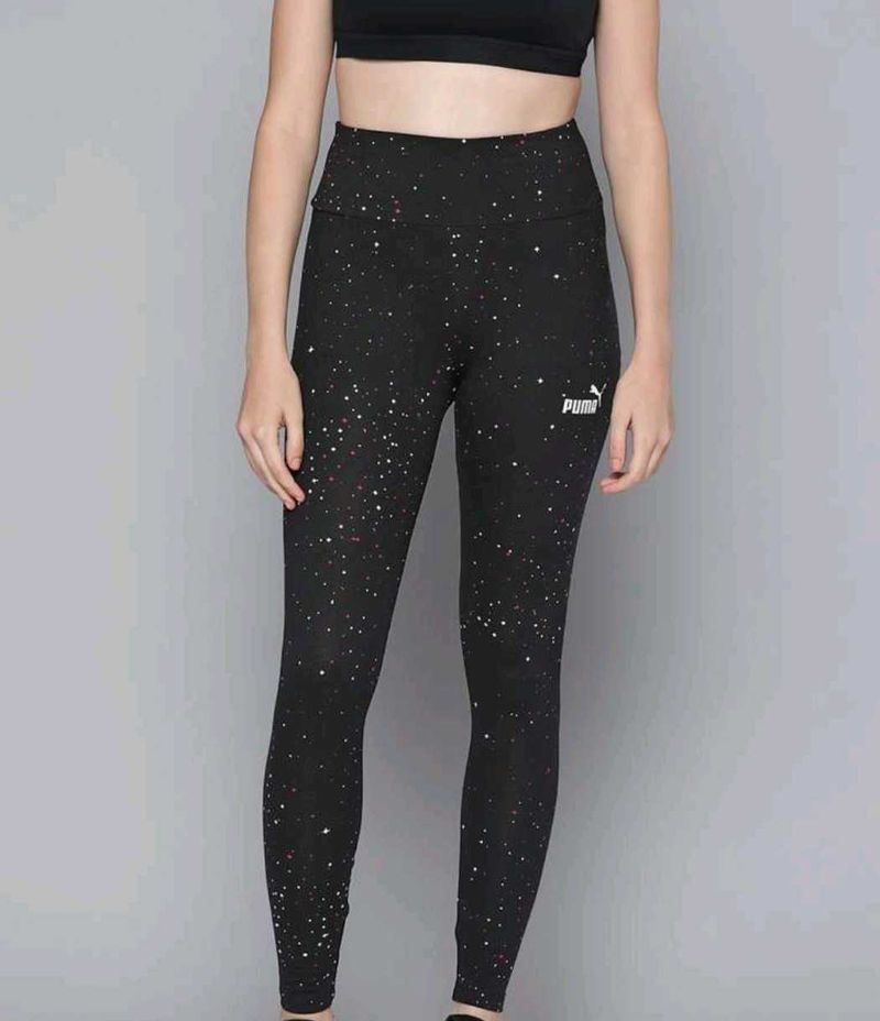 Black Printed Active Wear Pant (Women&#39;s)