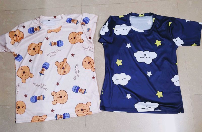 Combo Of Two Night Tshirt 👕...