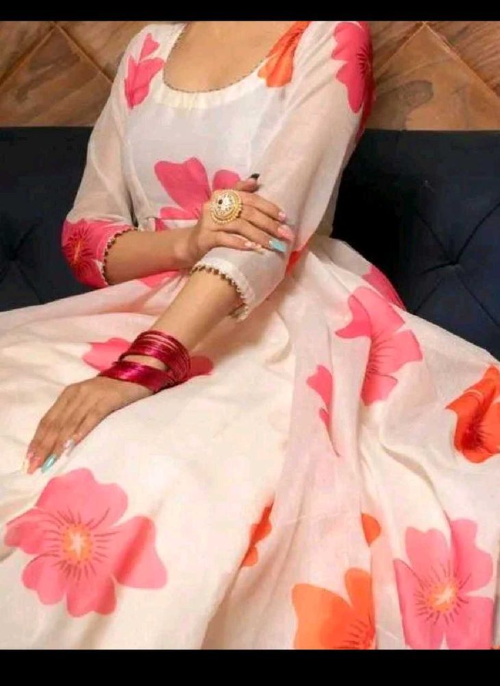 Floral Print Anarkali Suit