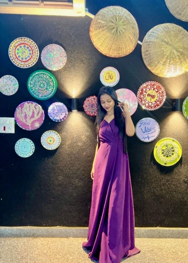 Berry blush Women Purple Maxi Slit Dress