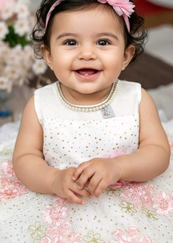 Cute White &amp; Pink Dress