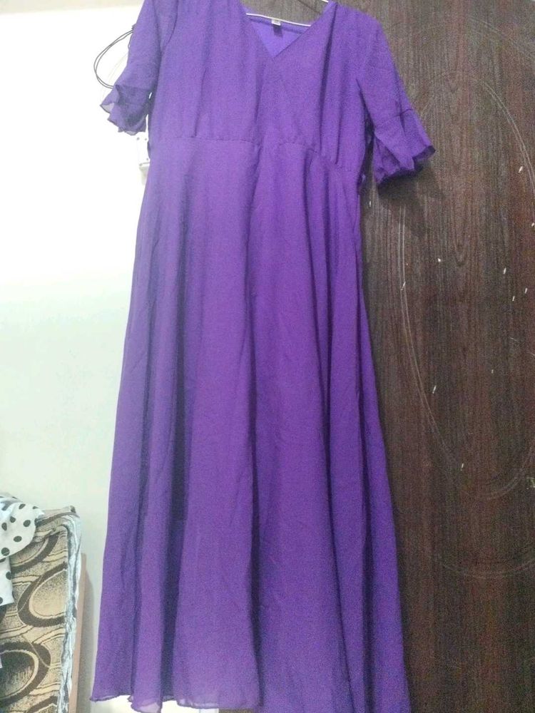 Purple Flowy Maxi Dress