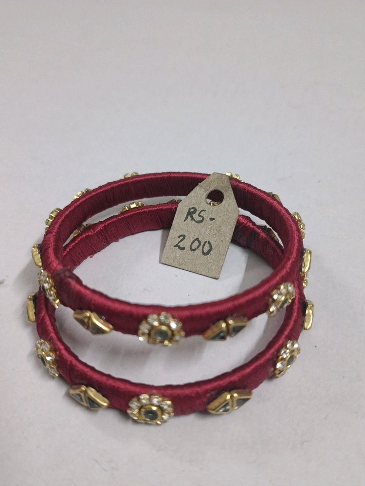 10% Off!! Exquisite Handmade Silk Thread Bangles