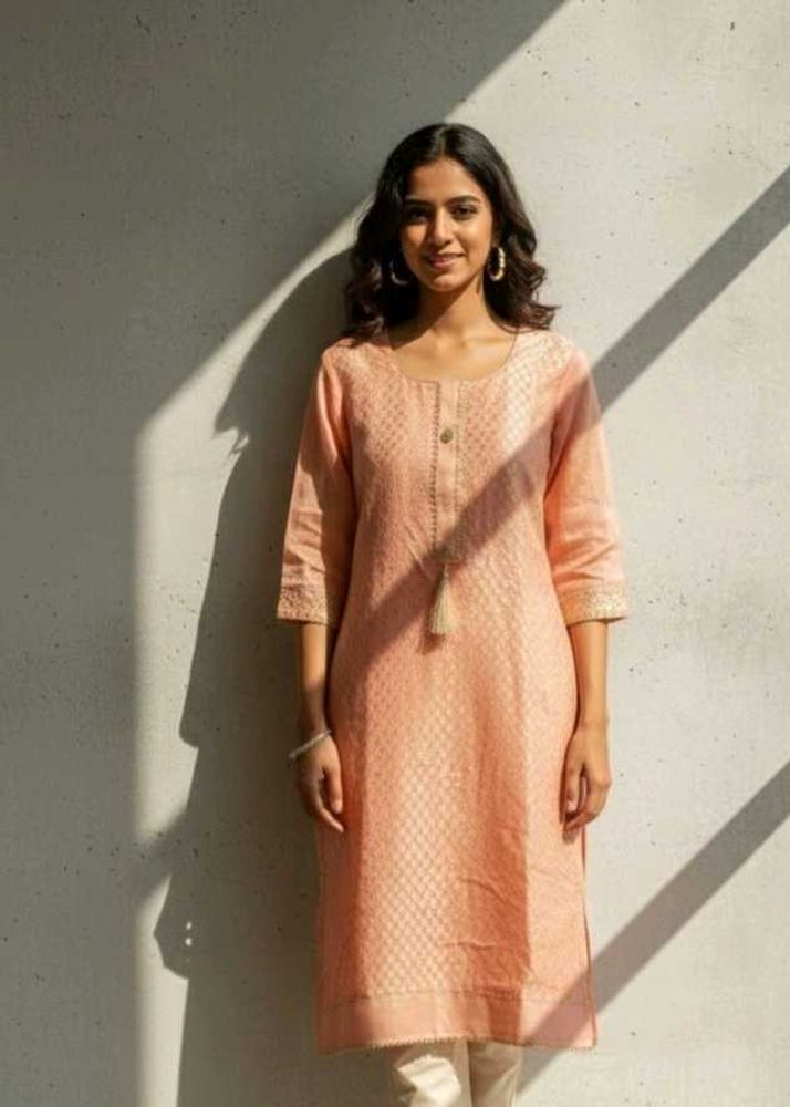 Elegant Peach Kurta