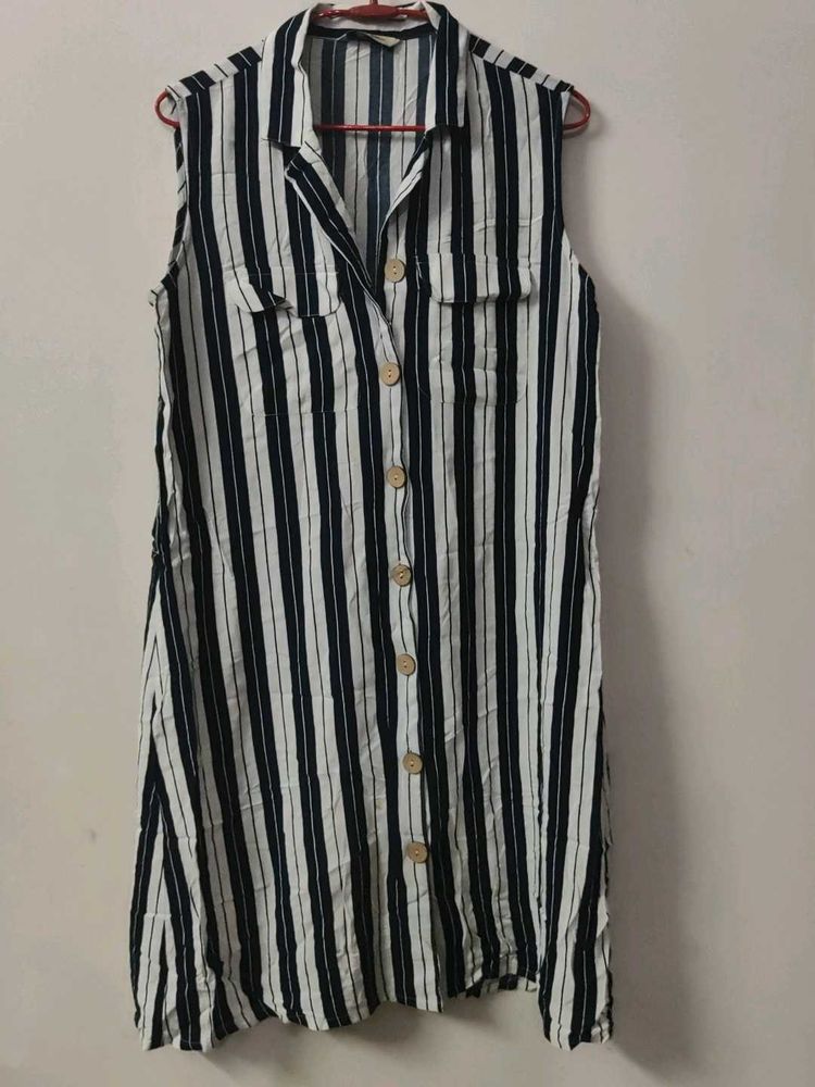 Striped Shirt Dress