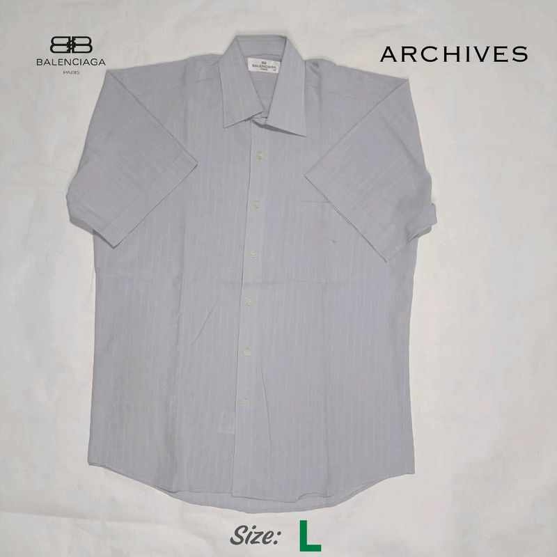 BALENCIAGA  Light Blue Half Shirt