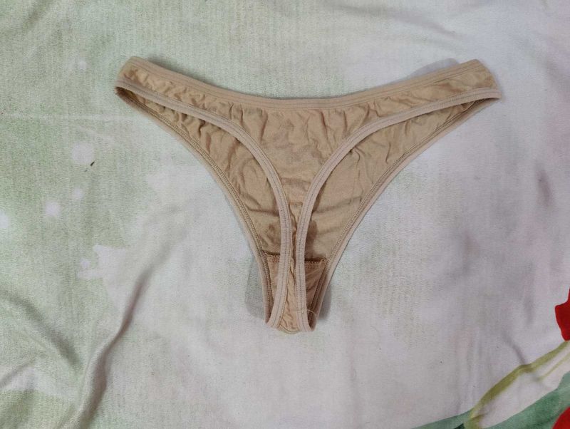 Beige Thong Panty