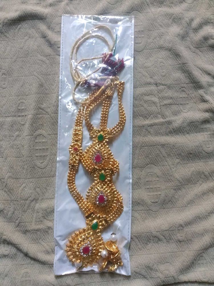 Gold Tone Rani Haar Necklace