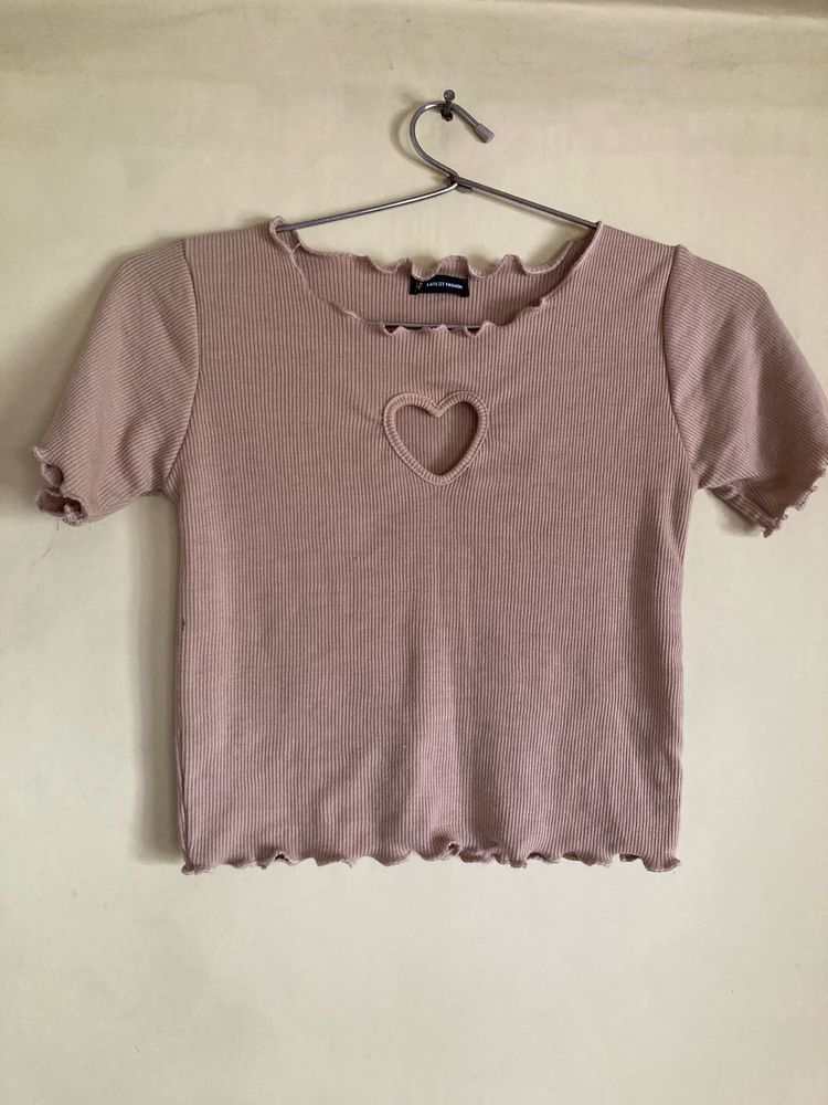 Heart Cutout Cute Top