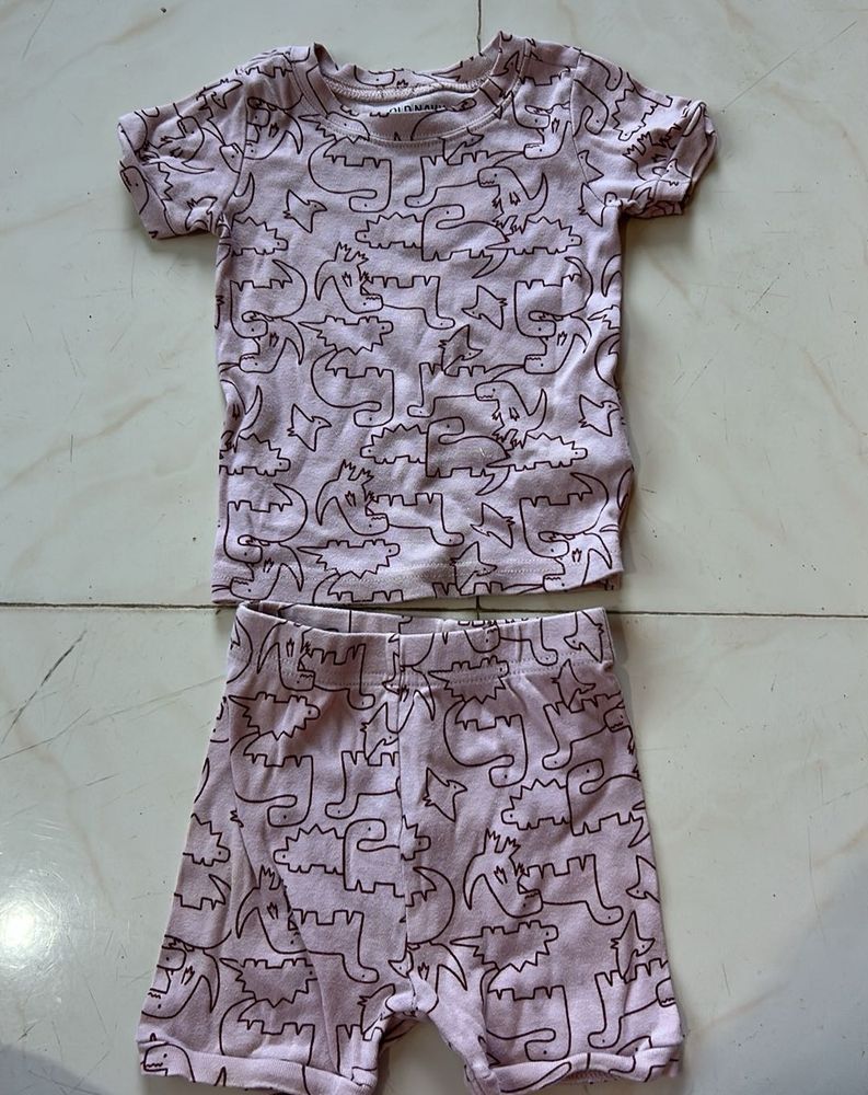 Cute Dinosaur Print Pajama Set