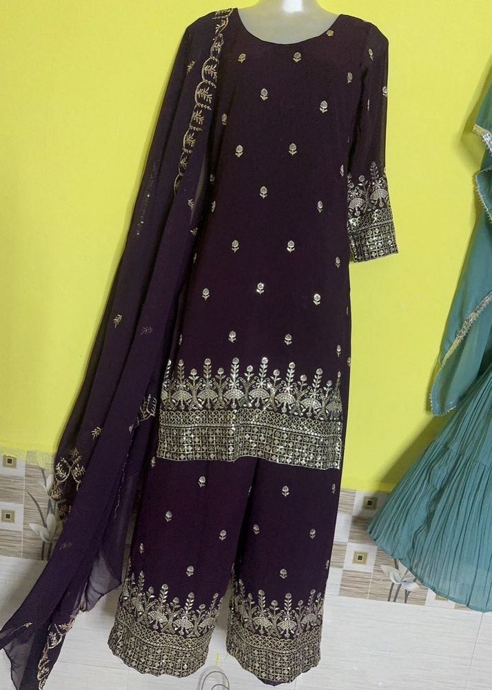 Elegant Purple Salwar Kameez