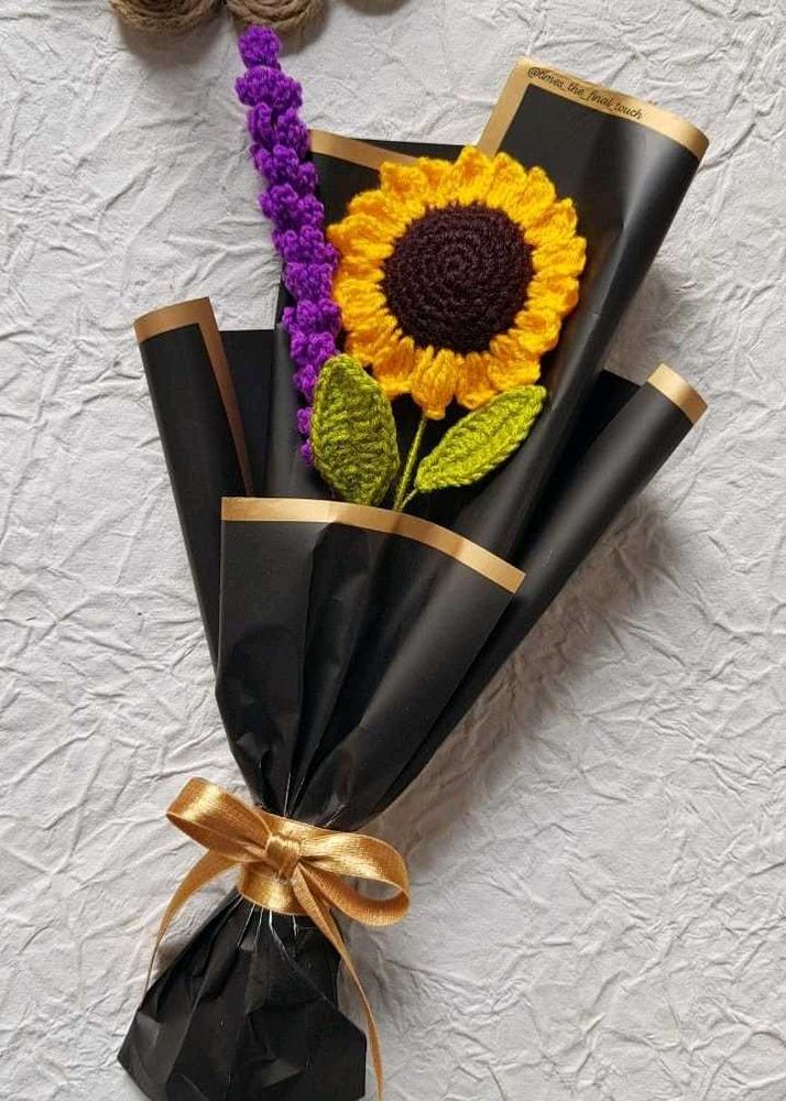 Crochet Sunflower Bouquet