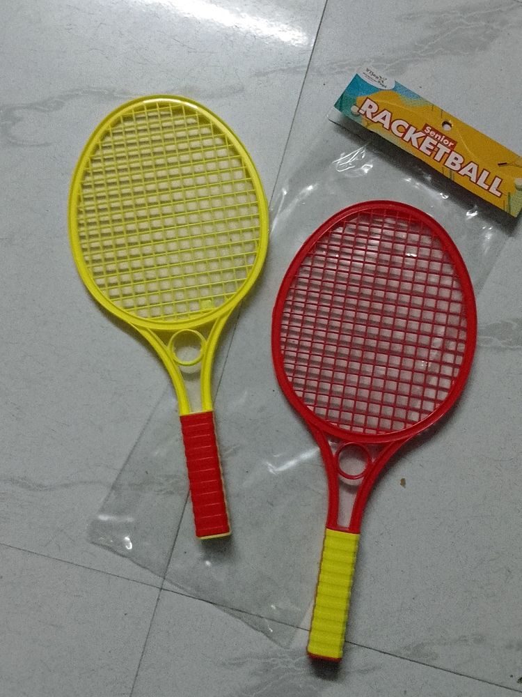 Racket Bats 2 Red And Yellow New Never Used