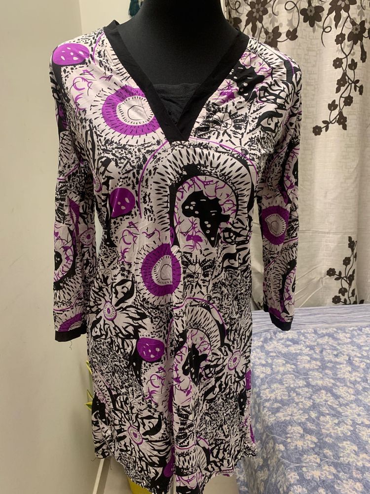 Patterned Casual Dress