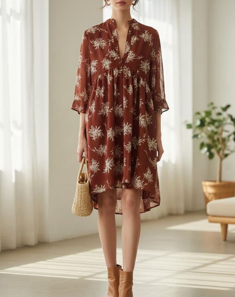 Floral Print Midi Dress