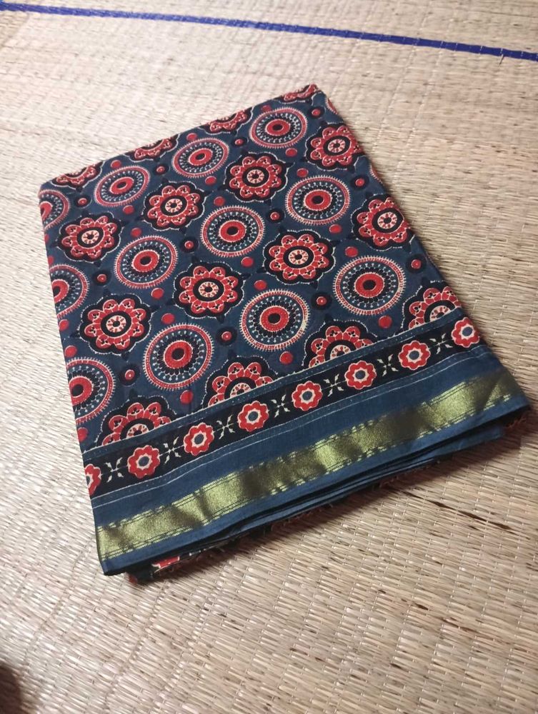 New Chanderi Cotton Saree With Running Blouse