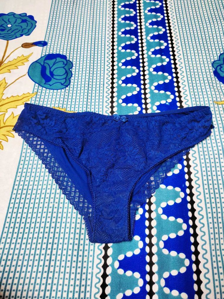 M &amp; S Blue Lace Panty