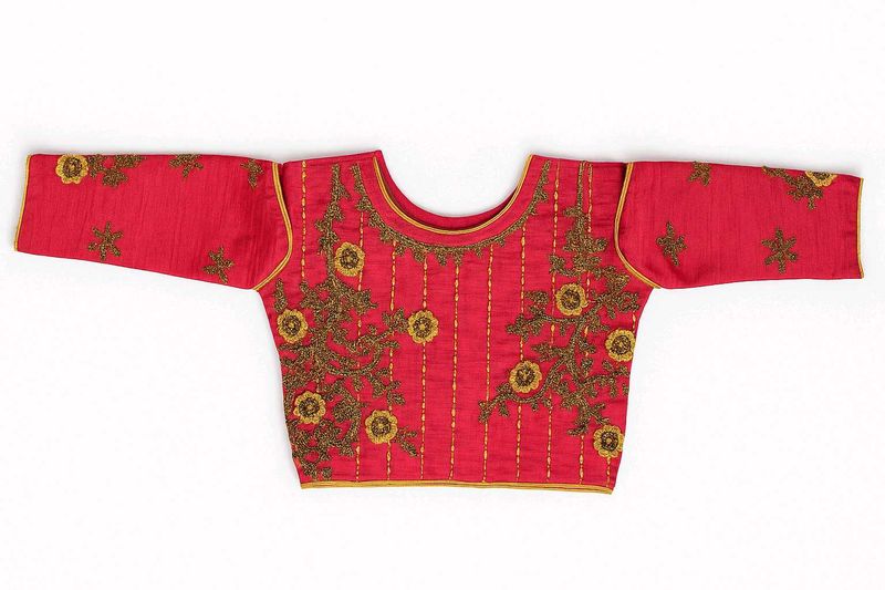 Red Embroidered Blouse