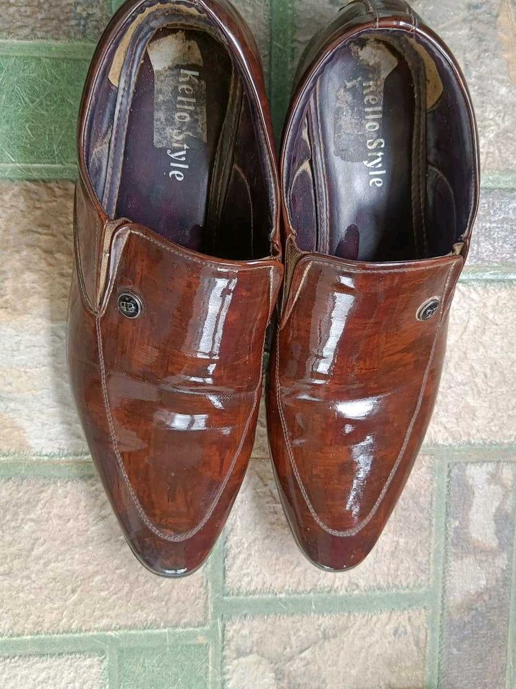 Hello Style Brown Formal Shoes
