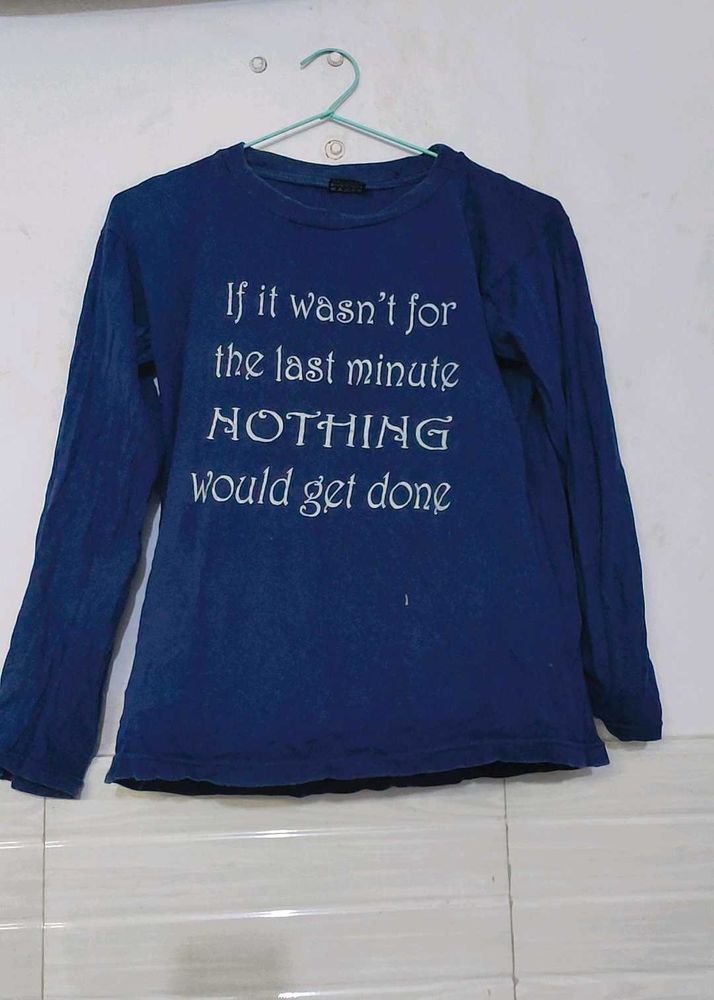 Blue Graphic Print T-Shirt