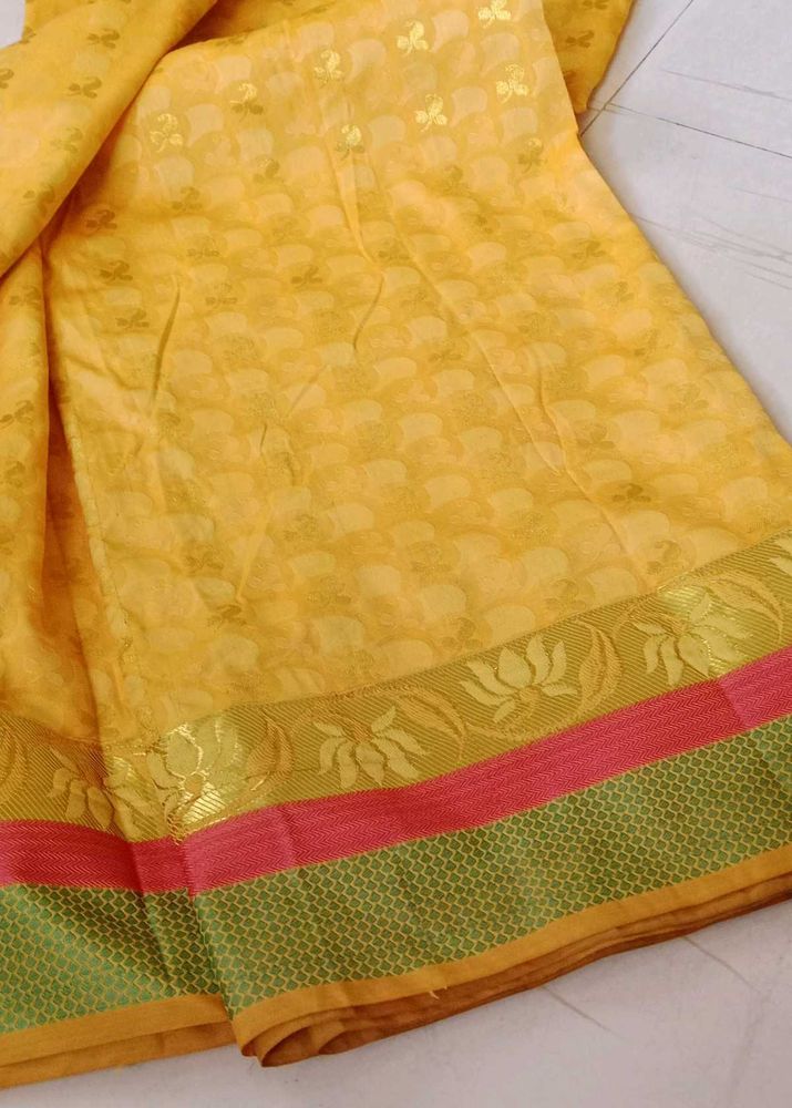 Yellow Floral Saree