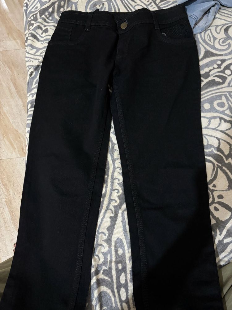 Combo Of Black Jeans And Blue Jean