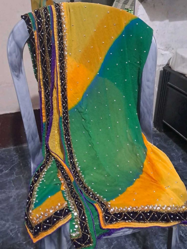 Pakistani Style Lace Elegant Ethnic Dupatta