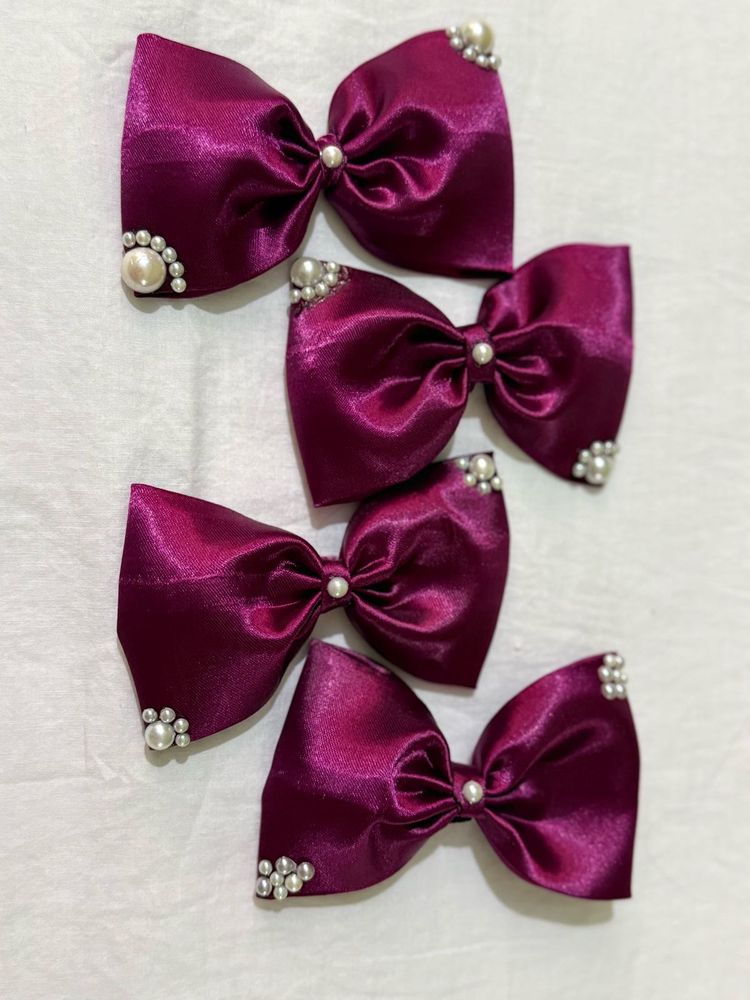 Cute Purple Hair Bows (each Price 200)