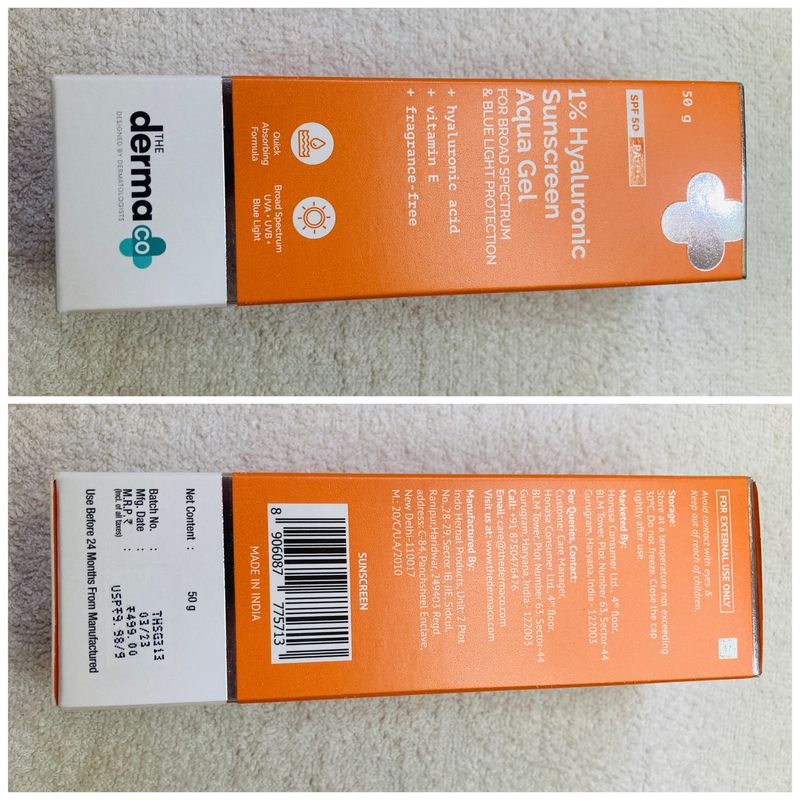 The Derma Co Sunscreen
