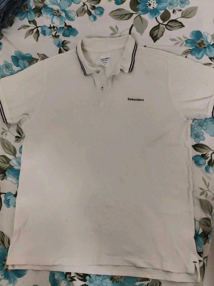 Debackers White Polo Shirt