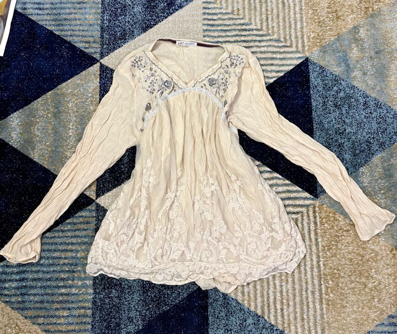 Lace Embroidered Top   dress