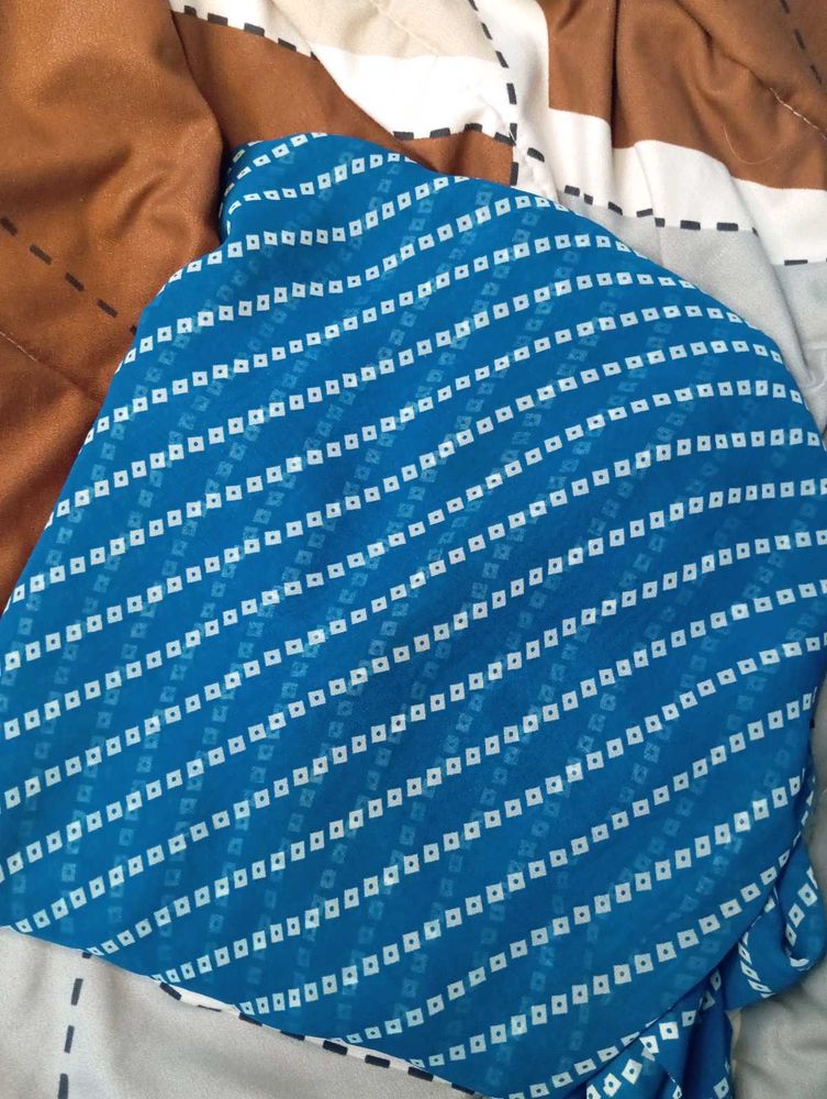 Blue Bandhani Saree