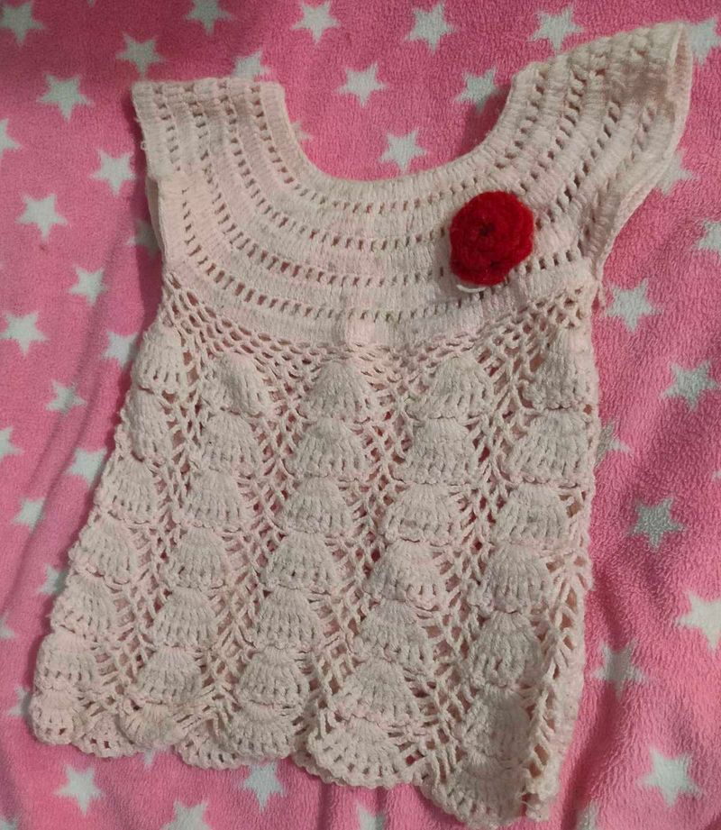 Adorable Handmade Knitted Baby Dress