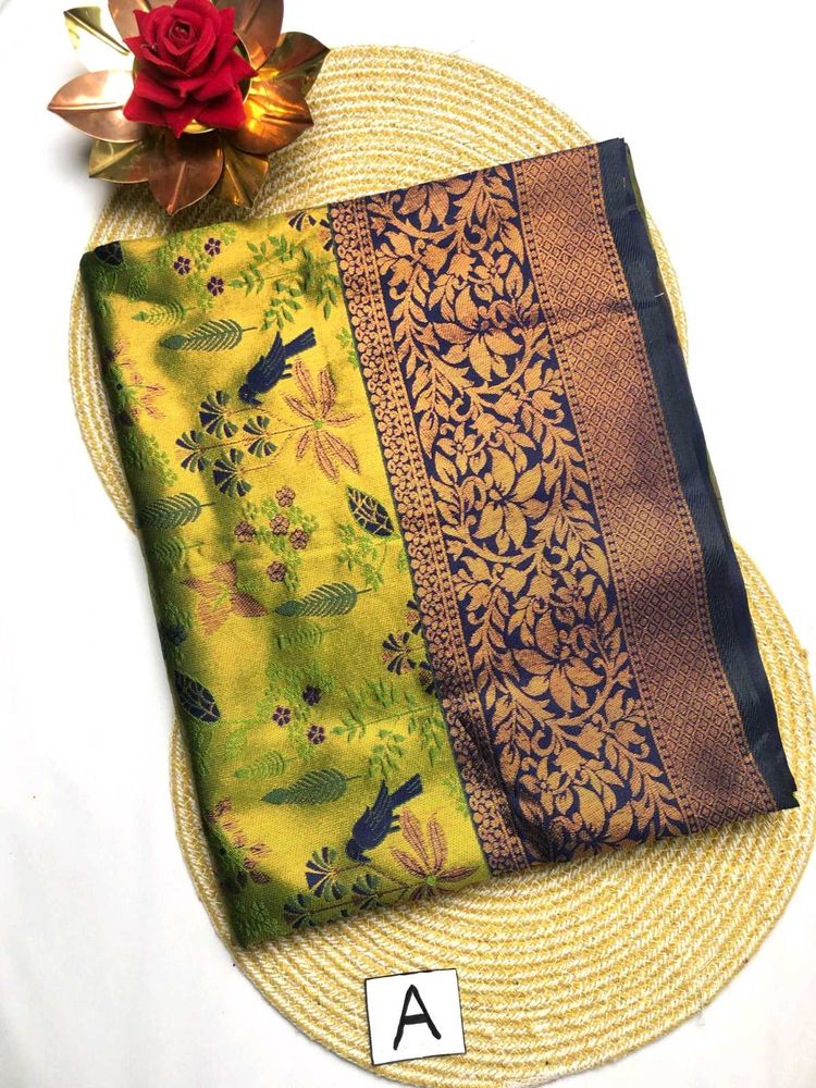 Green &amp; Blue Silk Saree